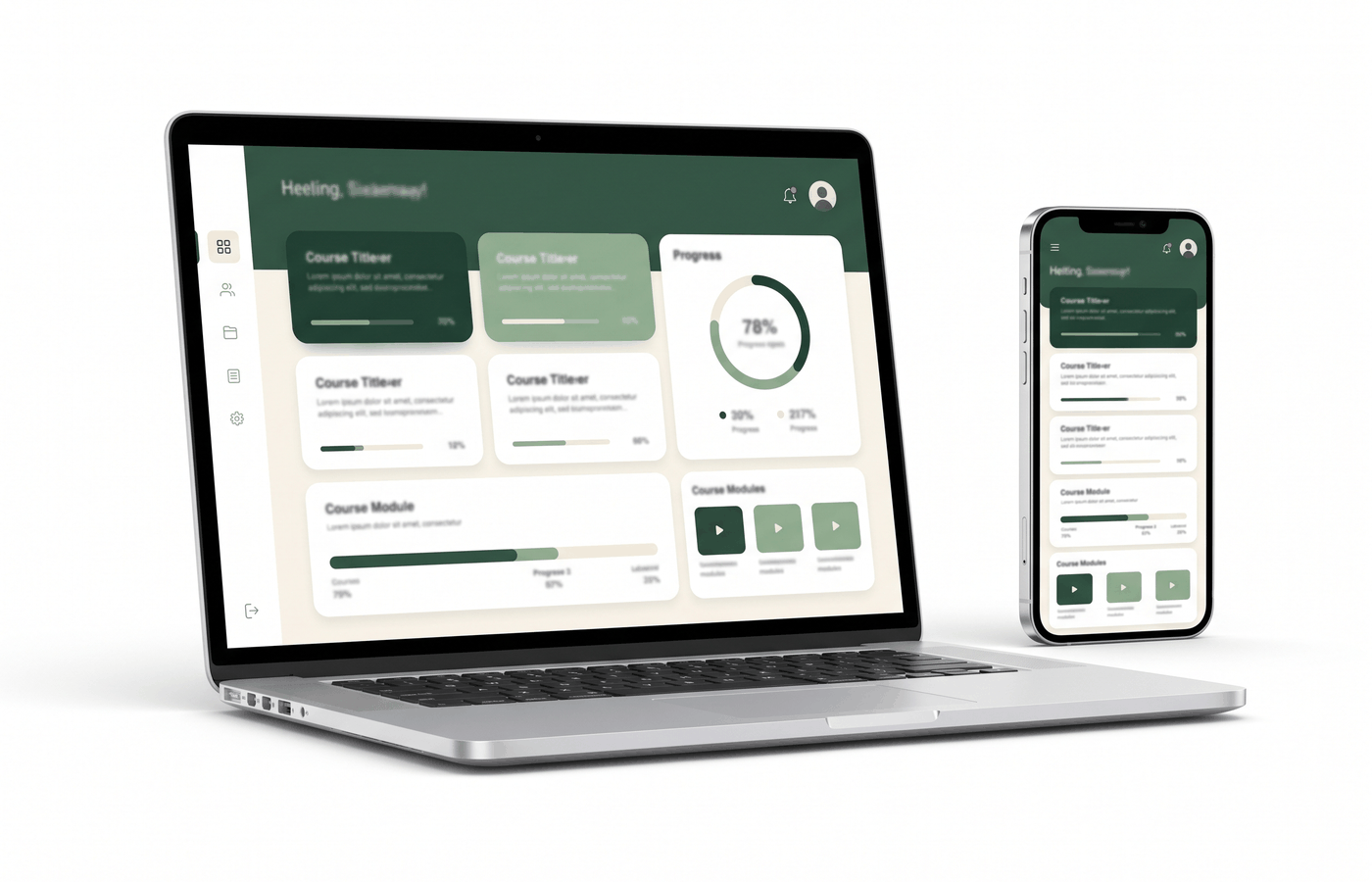 Campus-Dashboard auf Laptop und Smartphone